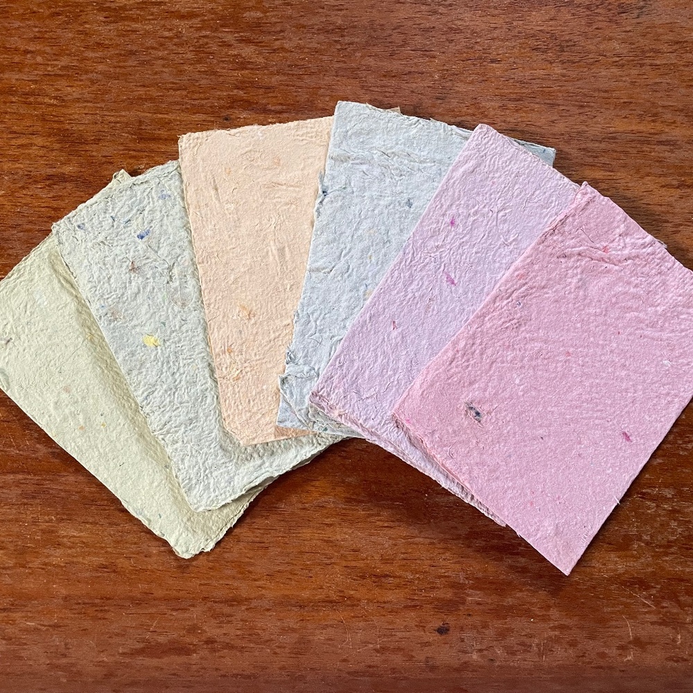 3.5"x5" Homemade Paper Stationery, Envelopes Included